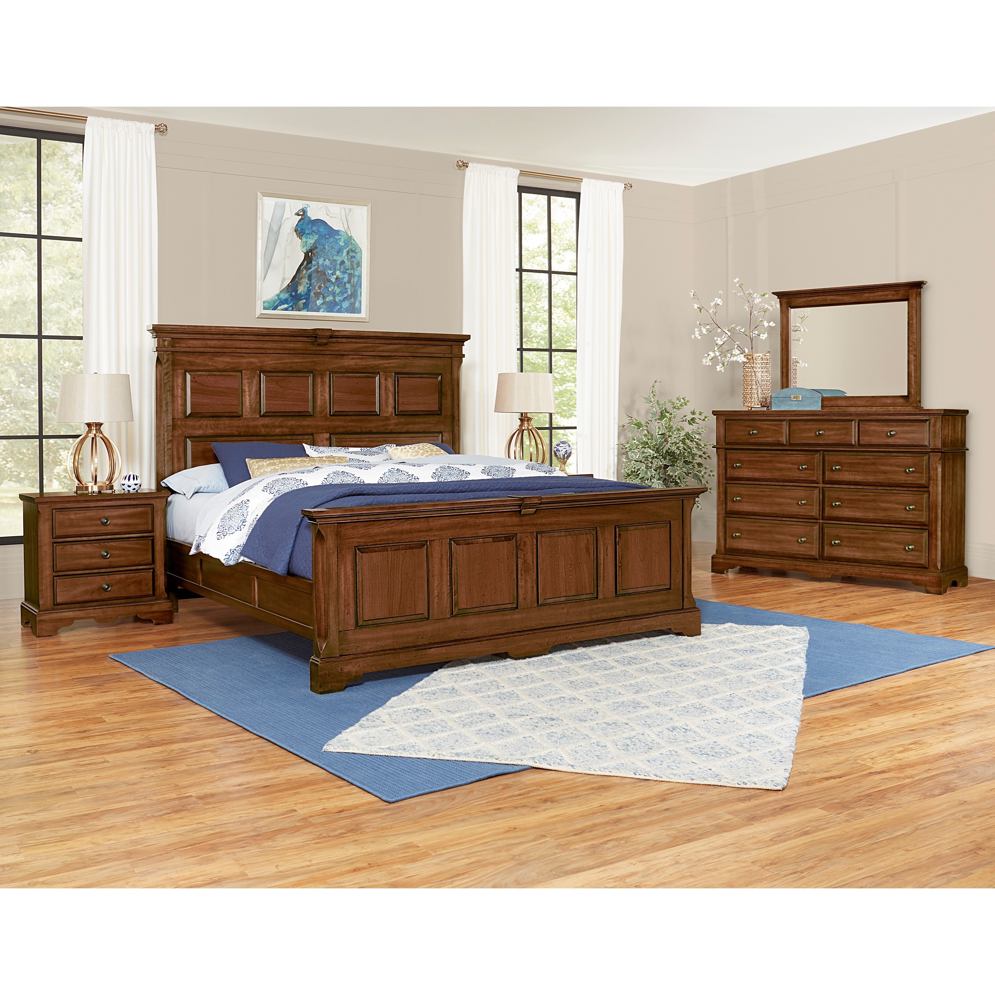 Solid cherry wood bedroom set sale
